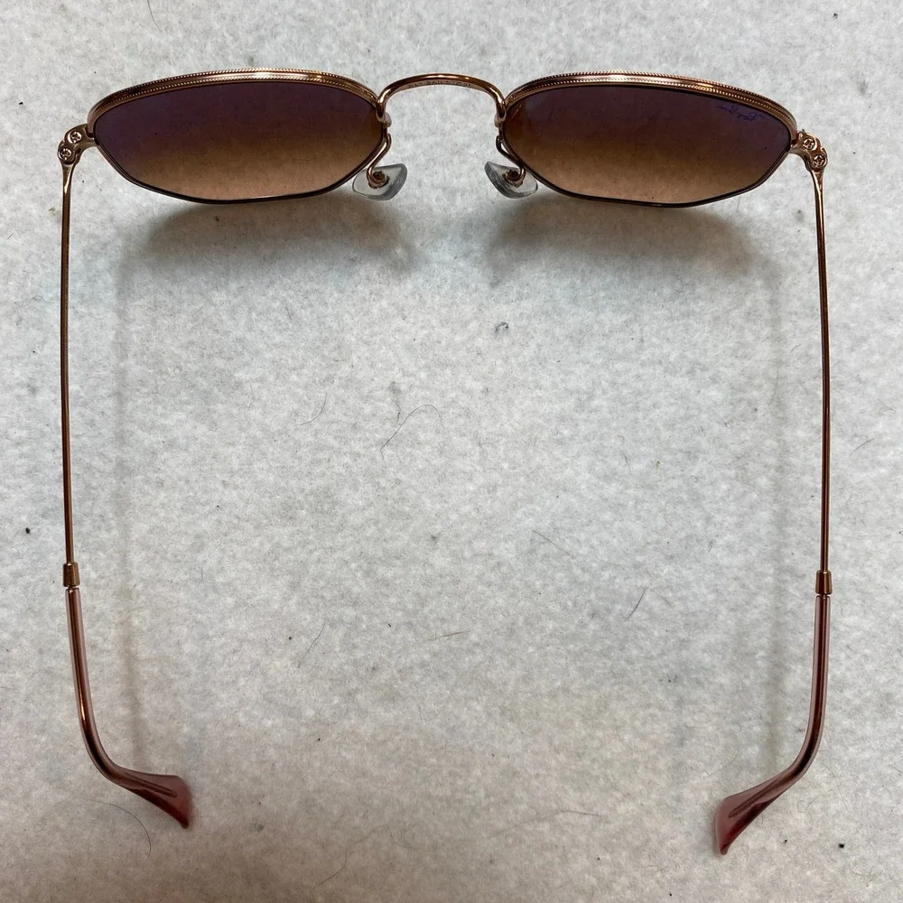 Ray-Ban RB3548-N Hexagonal Sunglasses Unisex 51mm Copper Flat Gradient Lenses